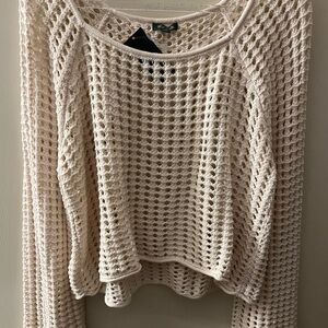 Wild Fable Open-Knit Cream Sweater